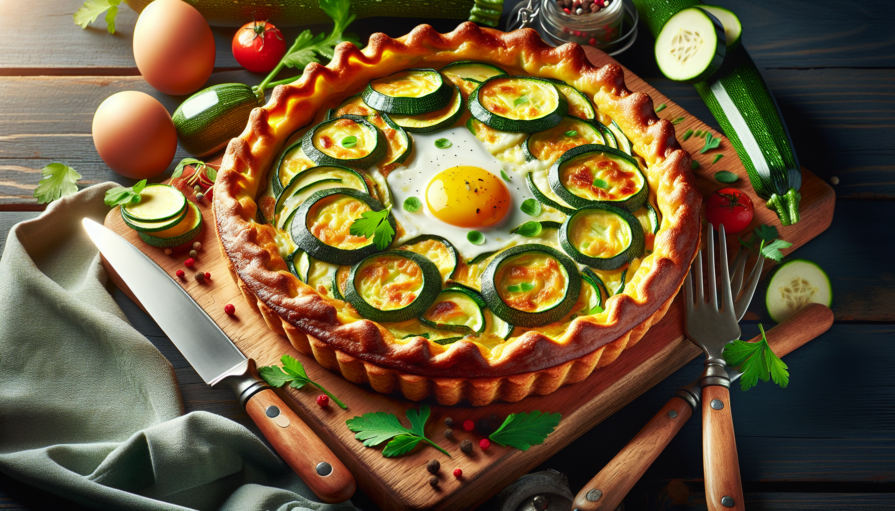 torta salata di zucchine